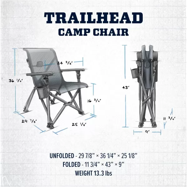 YETI Trailhead Collapsible Camp Chair, Charcoal
