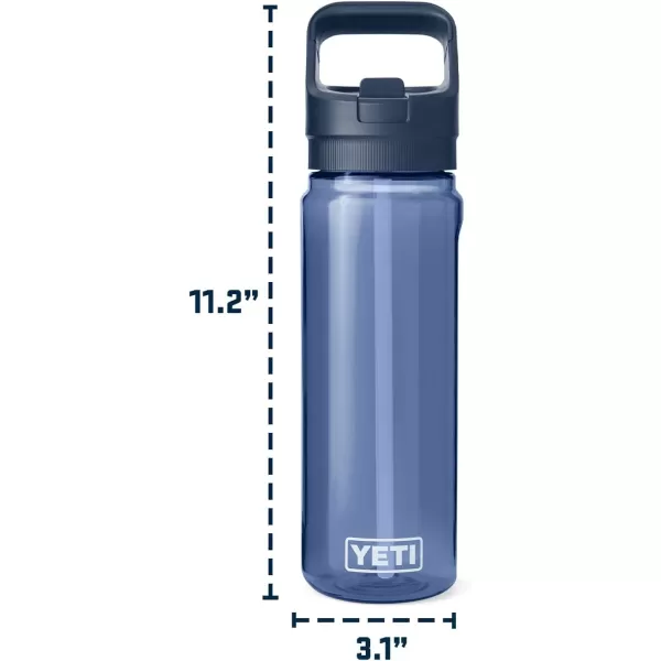 YETI Yonder 600 ml/20 oz Water Bottle with Yonder Straw Cap, Navy