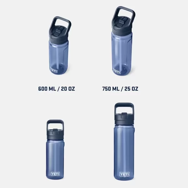 YETI Yonder 600 ml/20 oz Water Bottle with Yonder Straw Cap, Navy