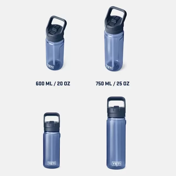 YETI Yonder 600 ml/20 oz Water Bottle with Yonder Straw Cap, Navy