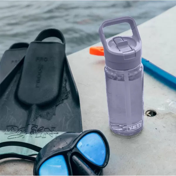 YETI Yonder 600 ml/20 oz Water Bottle with Yonder Straw Cap, Navy