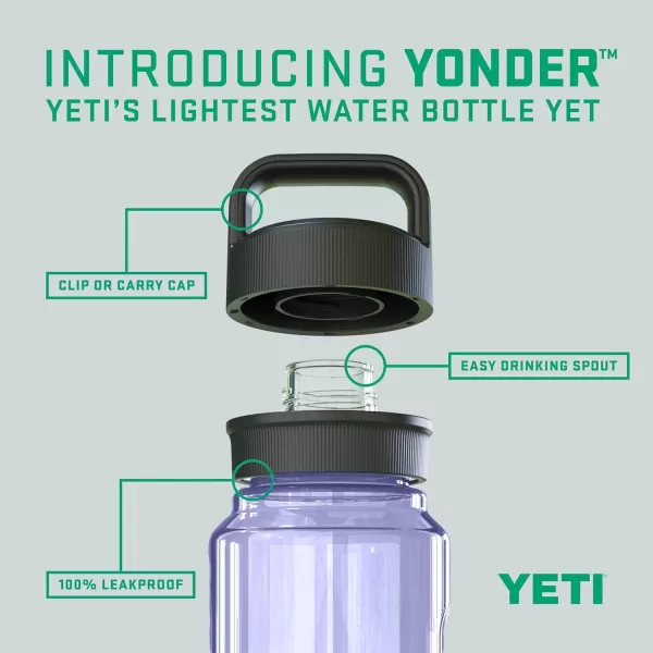 YETI Yonder 750 ml/25 oz Water Bottle with Yonder Chug Cap, Power Pink