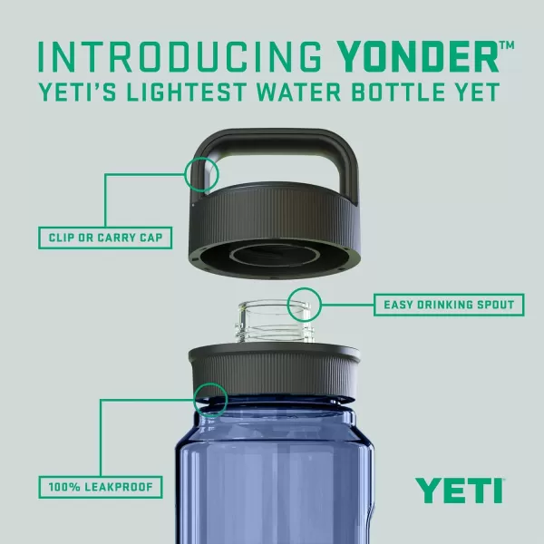 YETI Yonder 750 ml/25 oz Water Bottle with Yonder Chug Cap, Power Pink