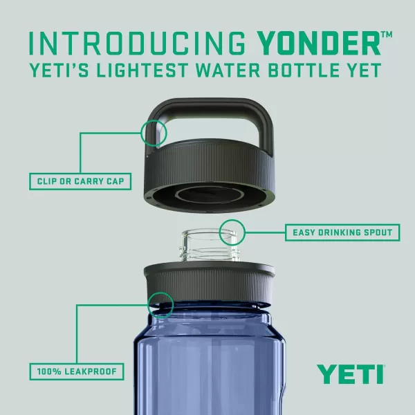 YETI Yonder 750 ml/25 oz Water Bottle with Yonder Chug Cap, Power Pink
