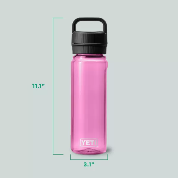 YETI Yonder 750 ml/25 oz Water Bottle with Yonder Chug Cap, Power Pink