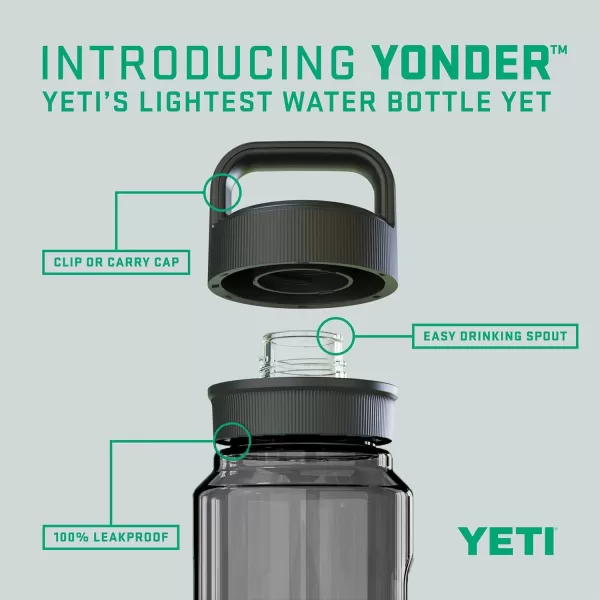 YETI Yonder 750 ml/25 oz Water Bottle with Yonder Chug Cap, Power Pink