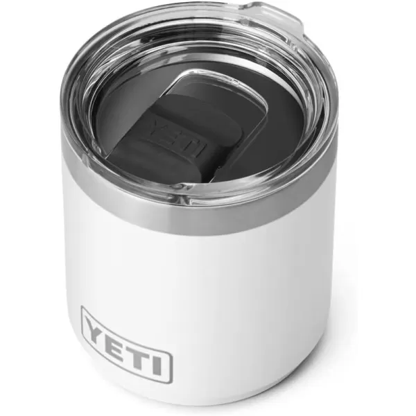 YETI Rambler 10 oz Stackable Lowball 2.0, Vacuum Insulated, Stainless Steel with MagSlider Lid, White