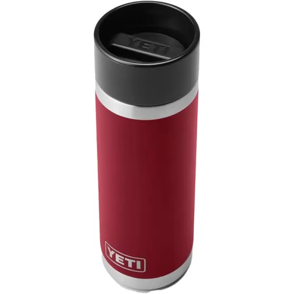 YETI Rambler 18 oz Bottle, Stainless Steel, Vacuum Insulated, with Hot Shot Cap, Black