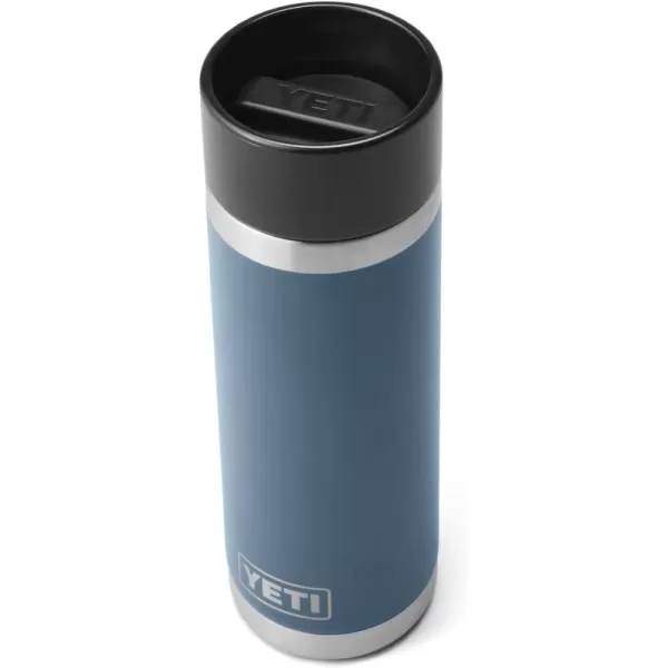 YETI Rambler 18 oz Bottle, Stainless Steel, Vacuum Insulated, with Hot Shot Cap, Black