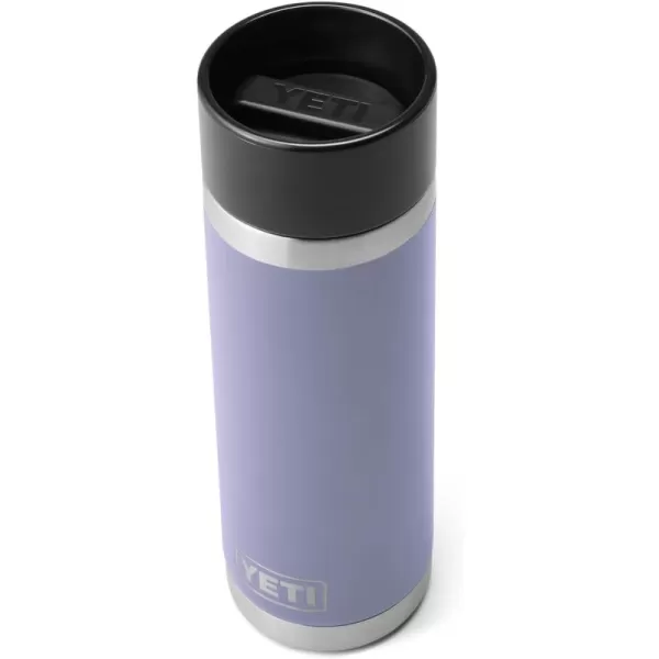 YETI Rambler 18 oz Bottle, Stainless Steel, Vacuum Insulated, with Hot Shot Cap, Black