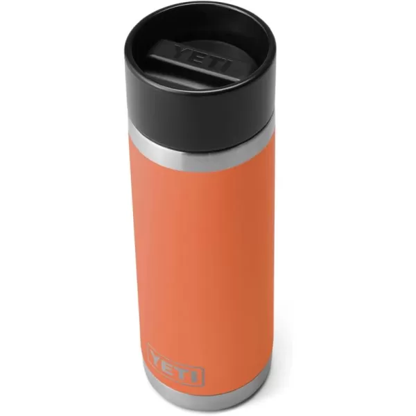 YETI Rambler 18 oz Bottle, Stainless Steel, Vacuum Insulated, with Hot Shot Cap, Black