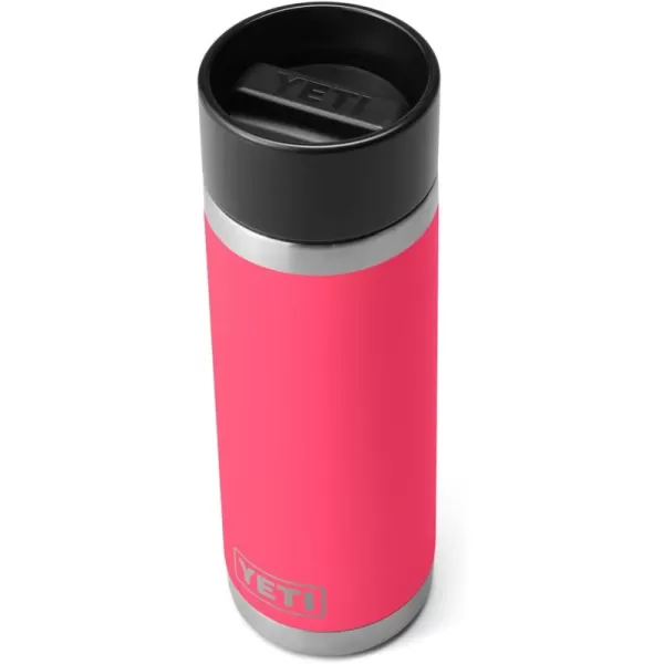 YETI Rambler 18 oz Bottle, Stainless Steel, Vacuum Insulated, with Hot Shot Cap, Black