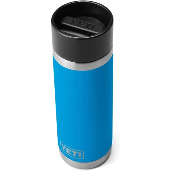YETI Rambler 18 oz Bottle, Stainless Steel, Vacuum Insulated, with Hot Shot Cap, Black