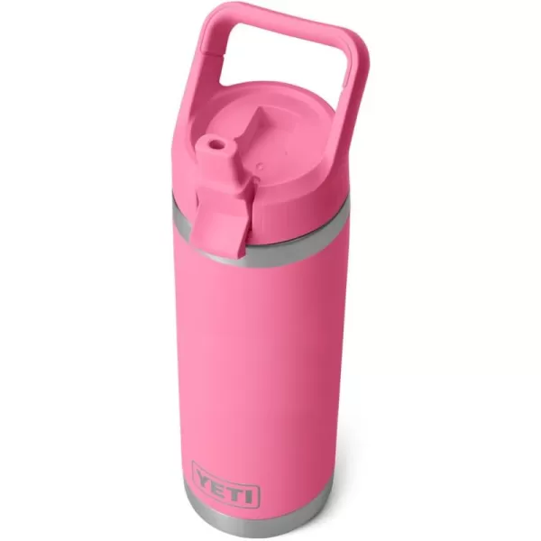 YETI Rambler 18 oz Bottle, Vacuum Insulated, Stainless Steel with Straw Cap, Navy