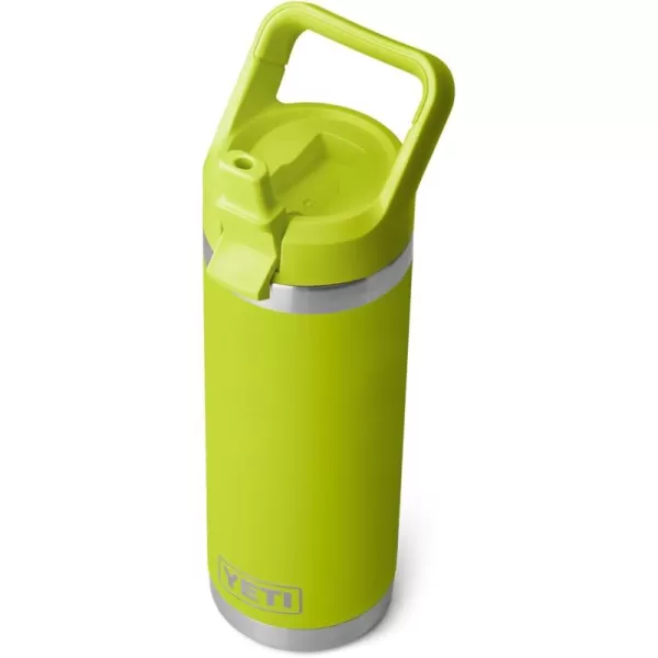 YETI Rambler 18 oz Bottle, Vacuum Insulated, Stainless Steel with Straw Cap, Navy