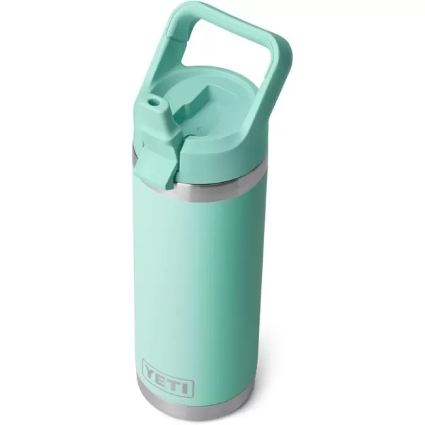 YETI Rambler 18 oz Bottle, Vacuum Insulated, Stainless Steel with Straw Cap, Navy