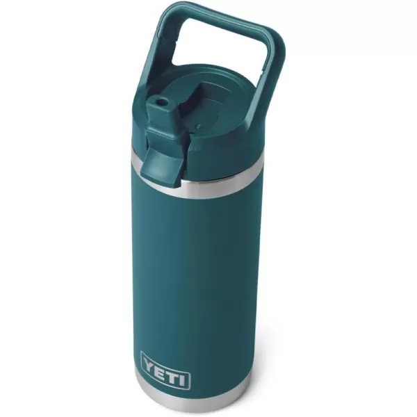 YETI Rambler 18 oz Bottle, Vacuum Insulated, Stainless Steel with Straw Cap, Navy