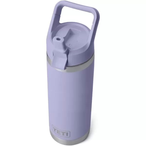 YETI Rambler 18 oz Bottle, Vacuum Insulated, Stainless Steel with Straw Cap, Navy