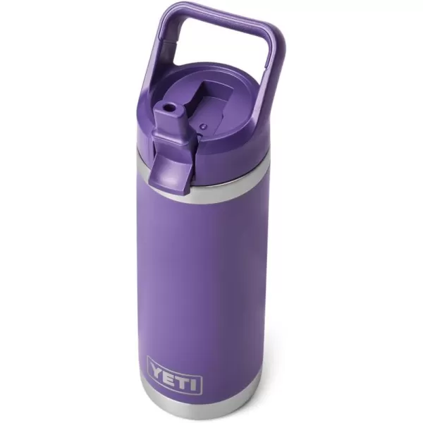 YETI Rambler 18 oz Bottle, Vacuum Insulated, Stainless Steel with Straw Cap, Navy