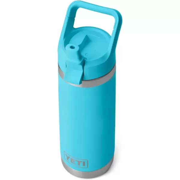 YETI Rambler 18 oz Bottle, Vacuum Insulated, Stainless Steel with Straw Cap, Navy