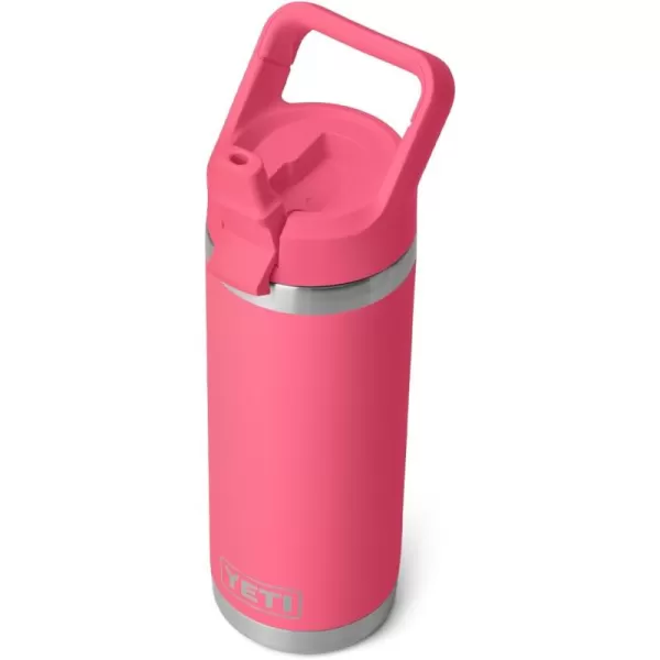 YETI Rambler 18 oz Bottle, Vacuum Insulated, Stainless Steel with Straw Cap, Navy