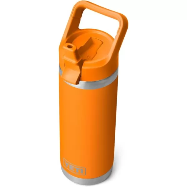 YETI Rambler 18 oz Bottle, Vacuum Insulated, Stainless Steel with Straw Cap, Navy