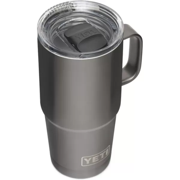 YETI Rambler 20 oz Travel Mug, Stainless Steel, Vacuum Insulated with Stronghold Lid, Black