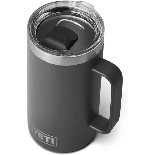 YETI Rambler 24 oz Mug, Vacuum Insulated, Stainless Steel with MagSlider Lid, White