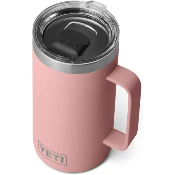 YETI Rambler 24 oz Mug, Vacuum Insulated, Stainless Steel with MagSlider Lid, White