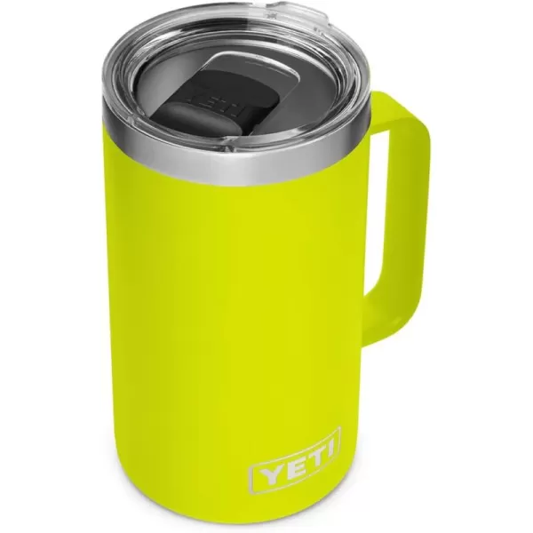 YETI Rambler 24 oz Mug, Vacuum Insulated, Stainless Steel with MagSlider Lid, White