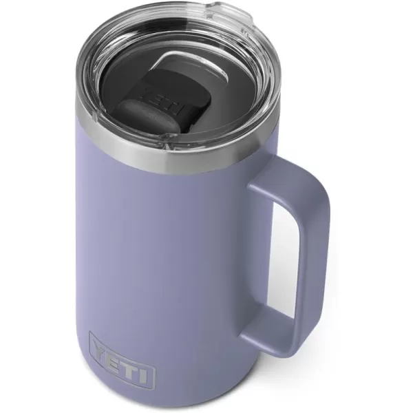 YETI Rambler 24 oz Mug, Vacuum Insulated, Stainless Steel with MagSlider Lid, White