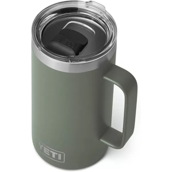 YETI Rambler 24 oz Mug, Vacuum Insulated, Stainless Steel with MagSlider Lid, White