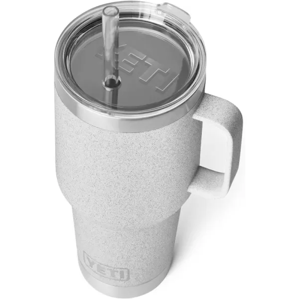 YETI Rambler 25 oz Tumbler with Handle and Straw Lid, Travel Mug Water Tumbler, Vacuum Insulated Cup with Handle, Stainless Steel, Power Pink