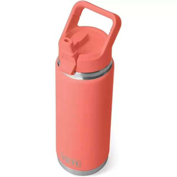 YETI Rambler 26 oz Bottle, Vacuum Insulated, Stainless Steel with Straw Cap, Navy