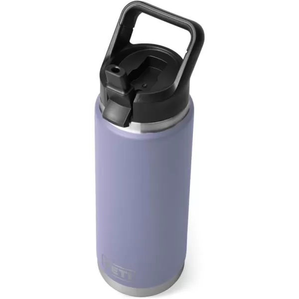 YETI Rambler 26 oz Bottle, Vacuum Insulated, Stainless Steel with Straw Cap, Navy