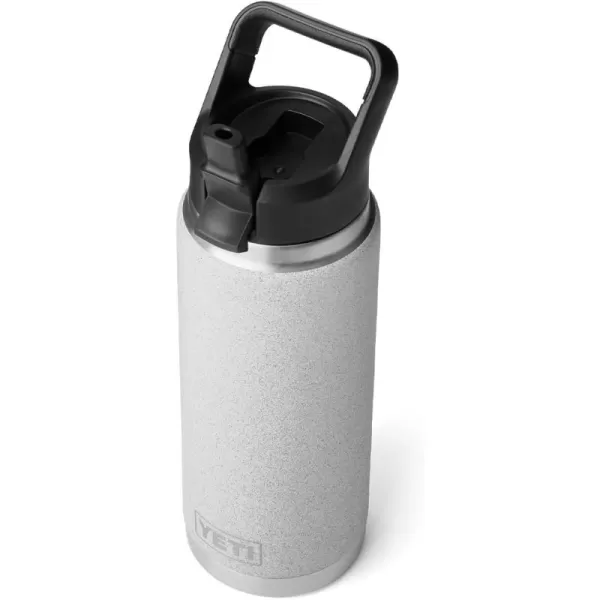 YETI Rambler 26 oz Bottle, Vacuum Insulated, Stainless Steel with Straw Cap, Navy