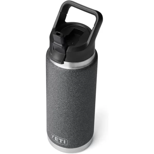 YETI Rambler 26 oz Bottle, Vacuum Insulated, Stainless Steel with Straw Cap, Navy