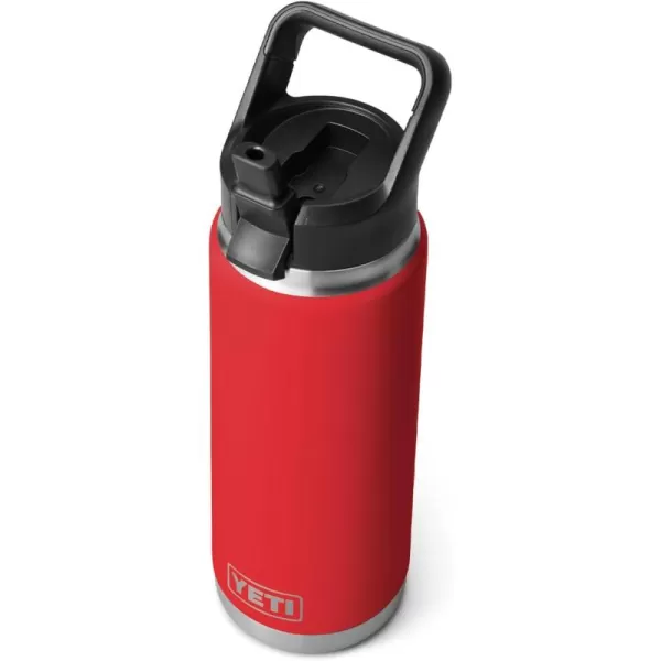 YETI Rambler 26 oz Bottle, Vacuum Insulated, Stainless Steel with Straw Cap, Navy