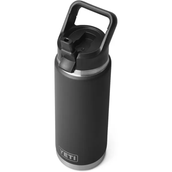 YETI Rambler 26 oz Bottle, Vacuum Insulated, Stainless Steel with Straw Cap, Navy