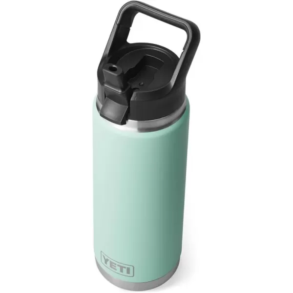 YETI Rambler 26 oz Bottle, Vacuum Insulated, Stainless Steel with Straw Cap, Navy
