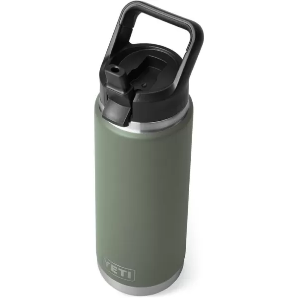 YETI Rambler 26 oz Bottle, Vacuum Insulated, Stainless Steel with Straw Cap, Navy