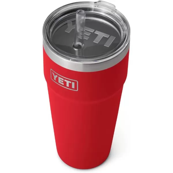 YETI Rambler 26 oz Straw Cup, Vacuum Insulated, Stainless Steel with Straw Lid, Charcoal
