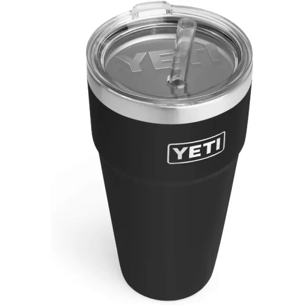 YETI Rambler 26 oz Straw Cup, Vacuum Insulated, Stainless Steel with Straw Lid, Charcoal
