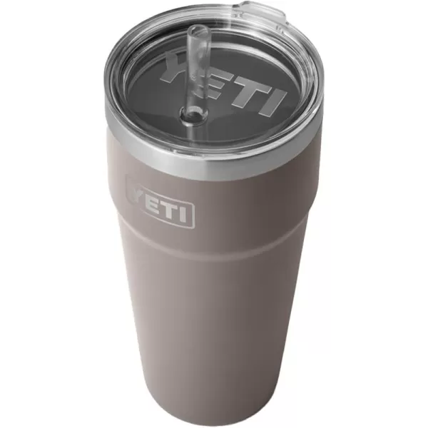 YETI Rambler 26 oz Straw Cup, Vacuum Insulated, Stainless Steel with Straw Lid, Charcoal