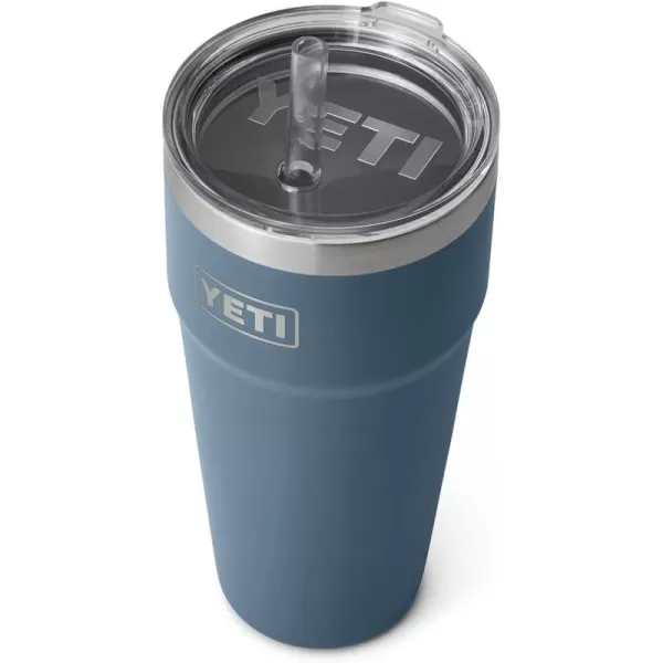 YETI Rambler 26 oz Straw Cup, Vacuum Insulated, Stainless Steel with Straw Lid, Charcoal