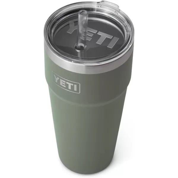 YETI Rambler 26 oz Straw Cup, Vacuum Insulated, Stainless Steel with Straw Lid, Charcoal