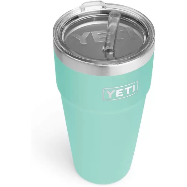 YETI Rambler 26 oz Straw Cup, Vacuum Insulated, Stainless Steel with Straw Lid, Charcoal