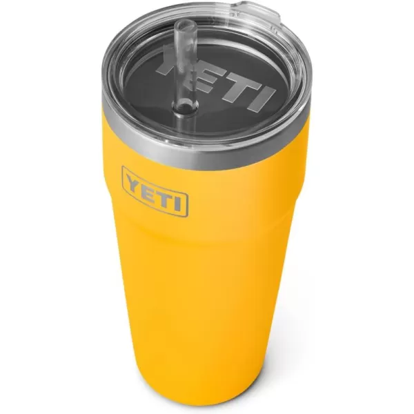 YETI Rambler 26 oz Straw Cup, Vacuum Insulated, Stainless Steel with Straw Lid, Charcoal