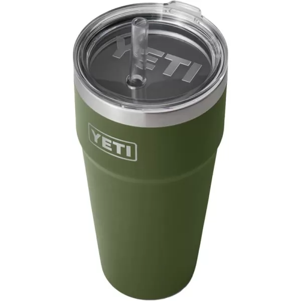 YETI Rambler 26 oz Straw Cup, Vacuum Insulated, Stainless Steel with Straw Lid, Charcoal