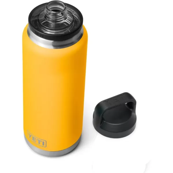 YETI Rambler 36 oz Bottle, Vacuum Insulated, Stainless Steel with Chug Cap, Rescue Red